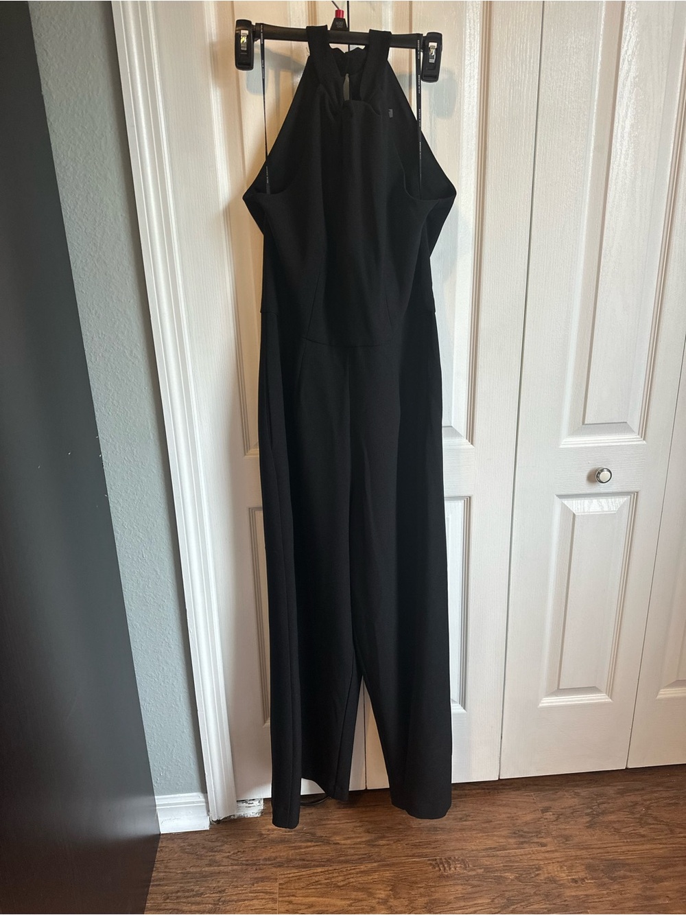 julia jordan Black Halter Wide-Leg Jumpsuit
